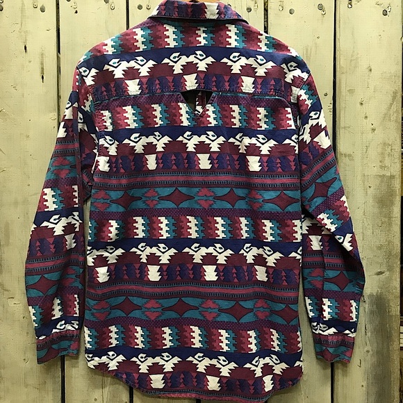 SOLD! Funky Navajo Patterned Shirt - Picture 2 of 7
